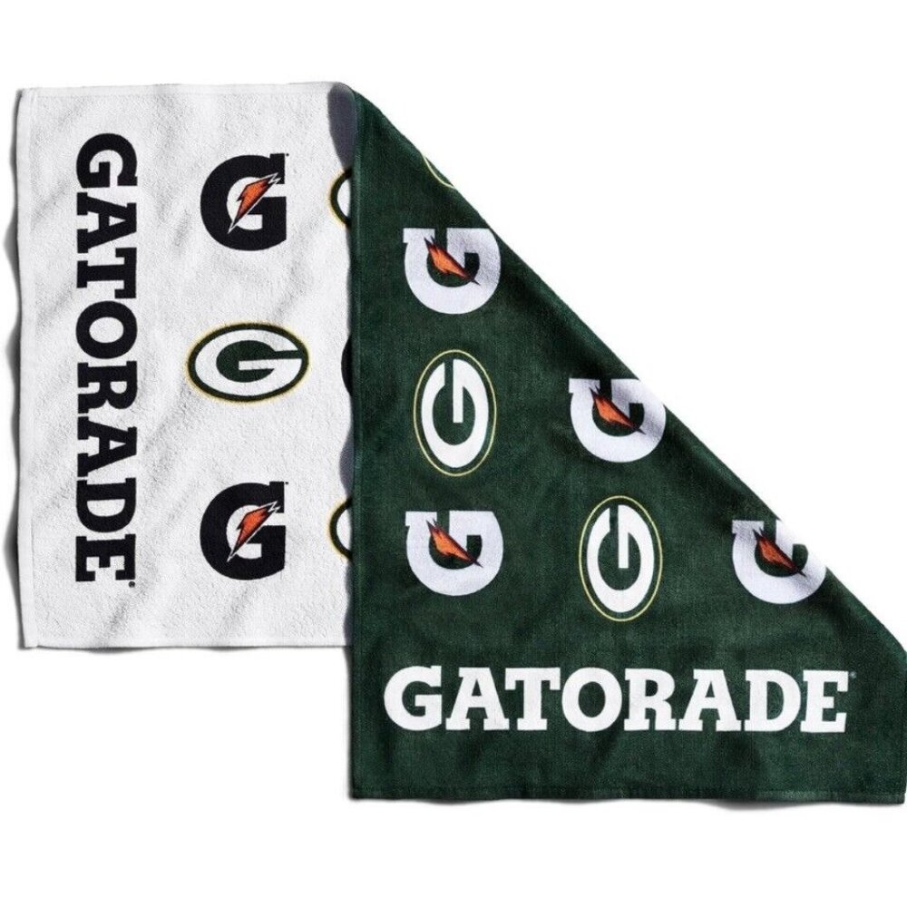 Green Bay Packers NFL Gatorade Sideline Neck Towel Pro Team WinCraft Golf New